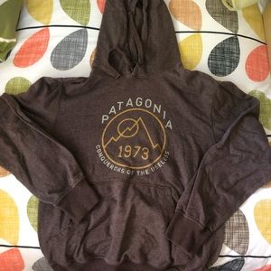 brown patagonia hoodie